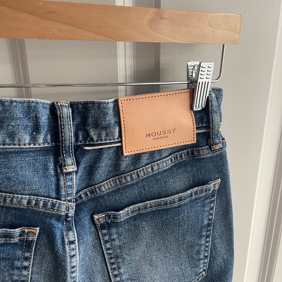 MOUSSY VINTAGE WHITNEY WIDE STRAIGHT {$360} BLUE Classic Blue Women's Jeans 26 - Picture 6 of 11